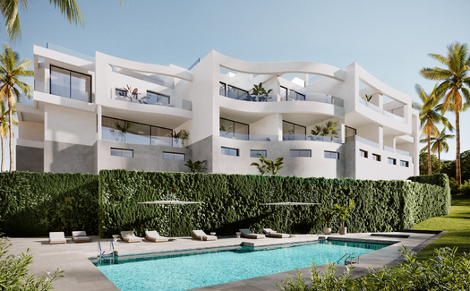 Modern town houses in Mijas Costa with sea views