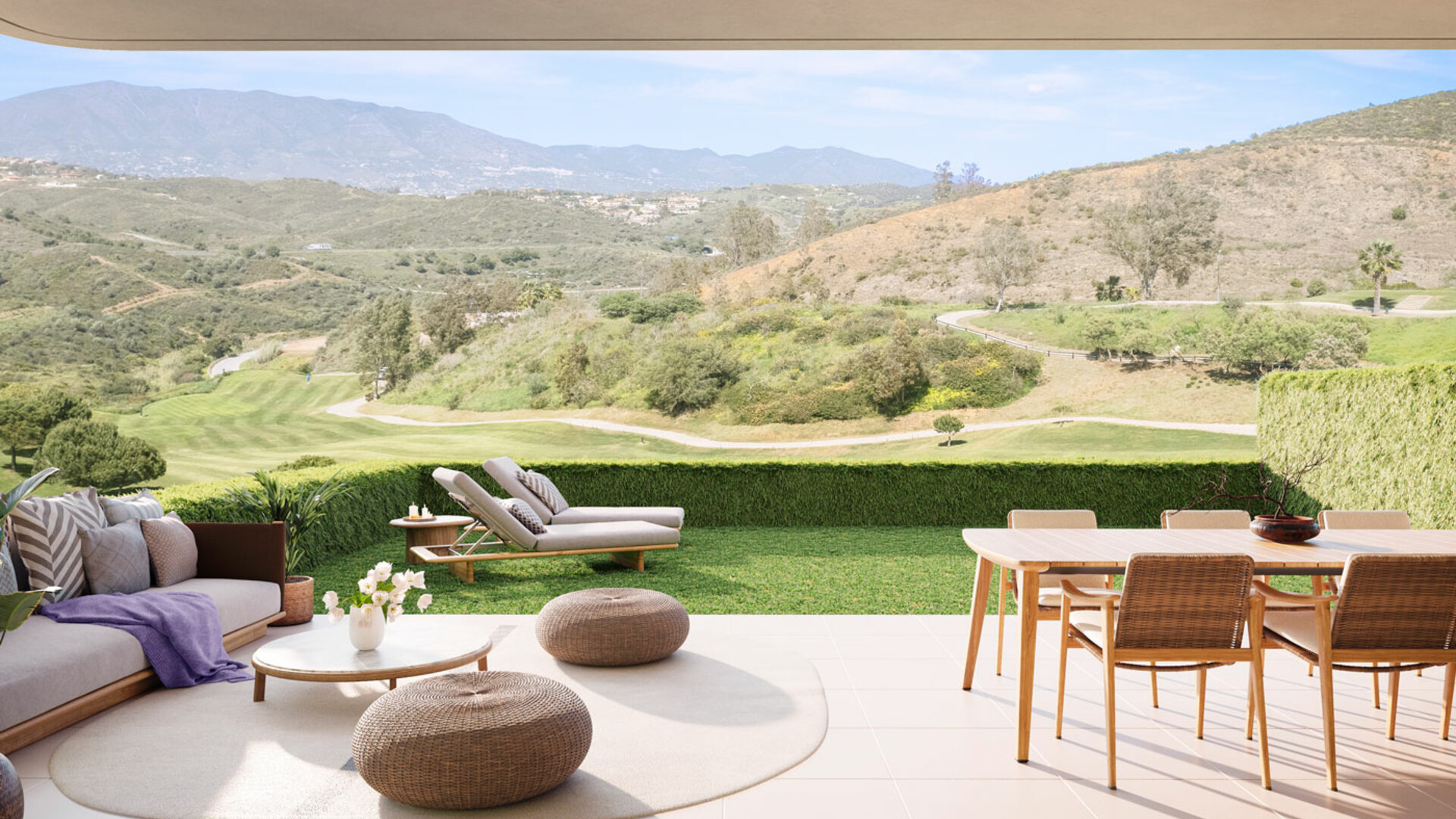 Modern apartments with mountain views in Mijas Costa