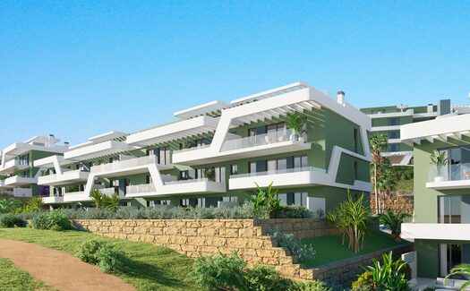 Moderní byty s horskými výhledy v Mijas Costa
