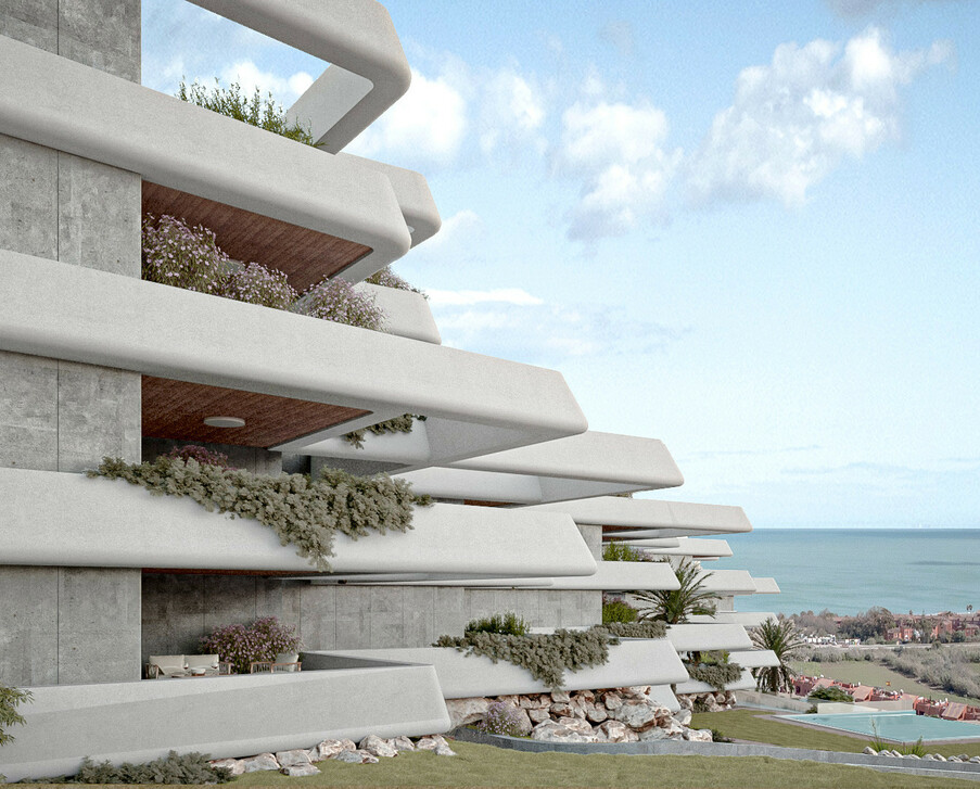 Modern apartments in La Duquesa with sea view