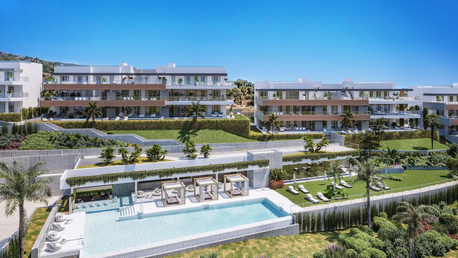 Apartment residential complex in Marbella surrounded by nature
