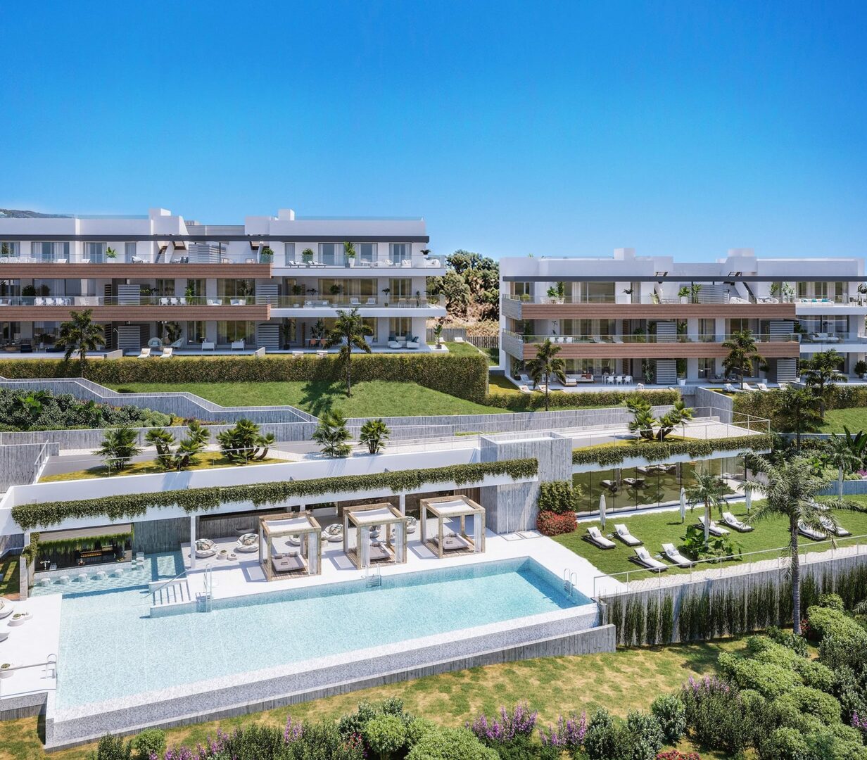 Apartment residential complex in Marbella surrounded by nature