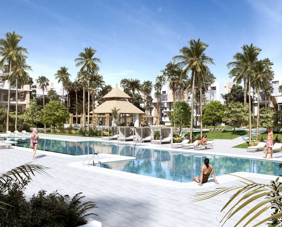 Apartments and penthouses surrounded by tropical gardens