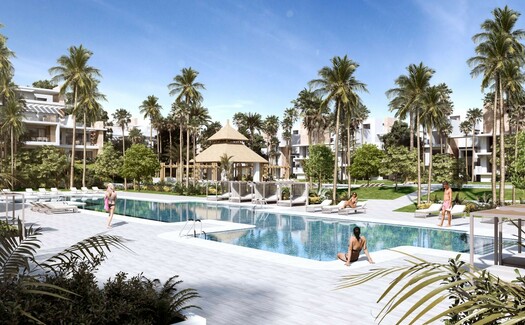 Apartments and penthouses surrounded by tropical gardens