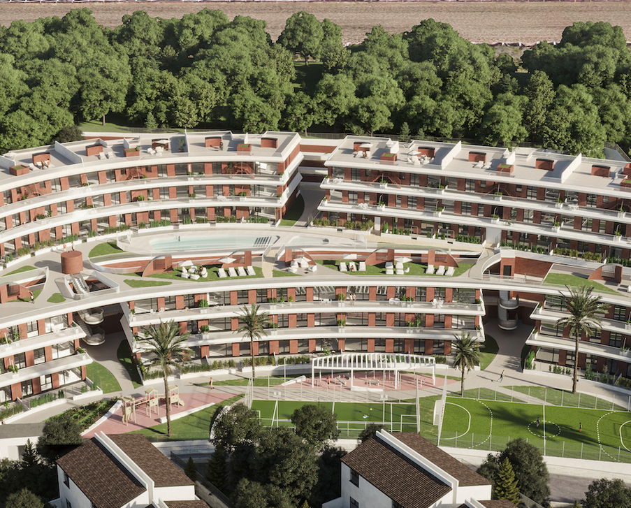 Apartment complex in Las Lagunas de Mijas with a superior view