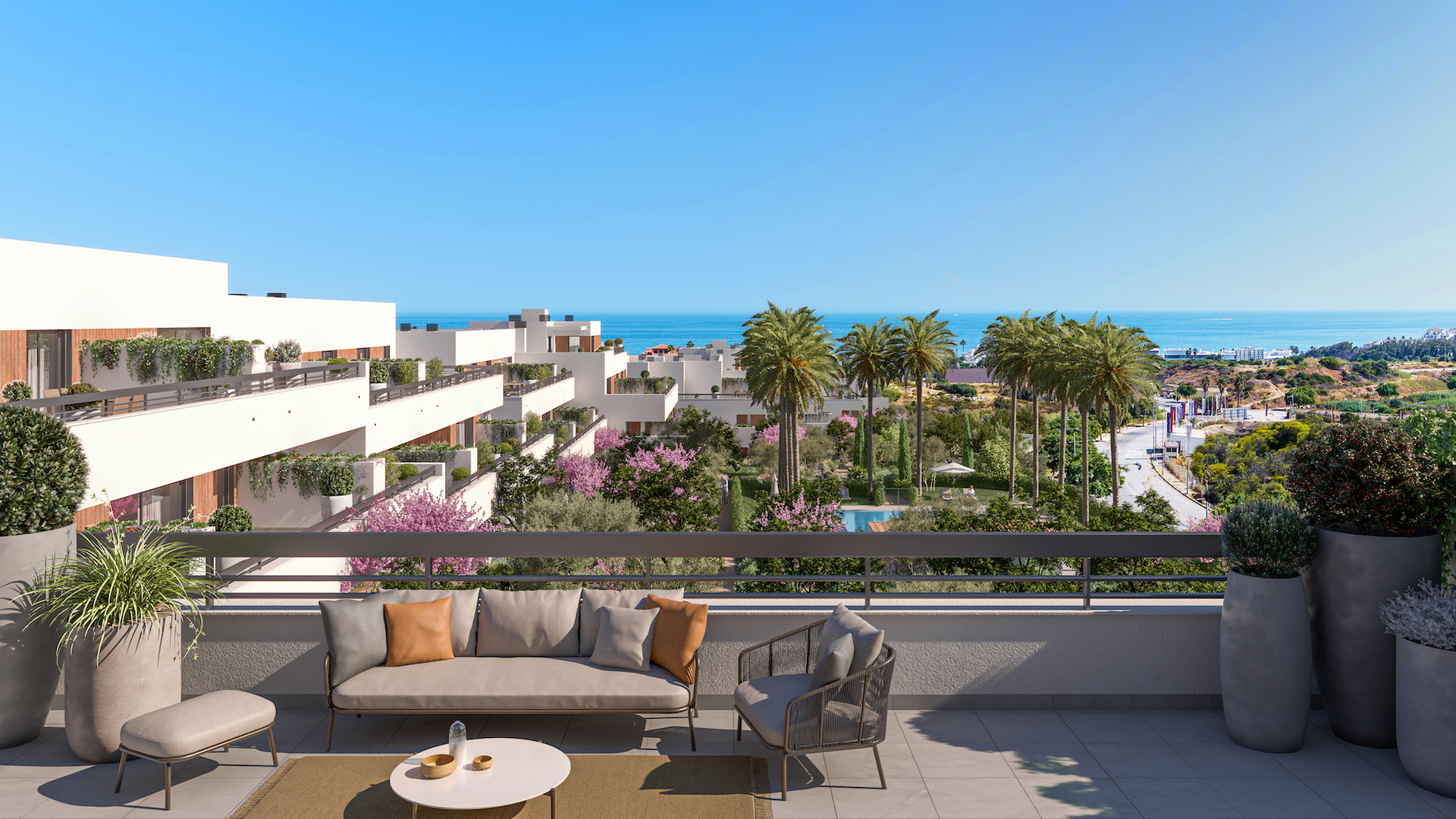 Apartments by the beach in the suburbs of Estepona