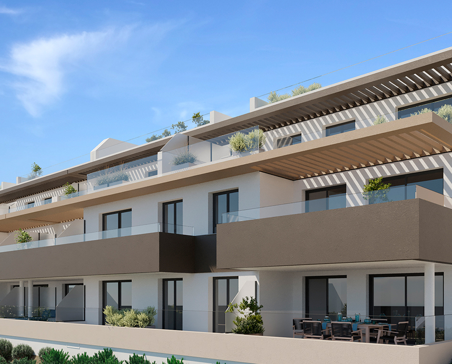 Apartment complex by the beach in Estepona