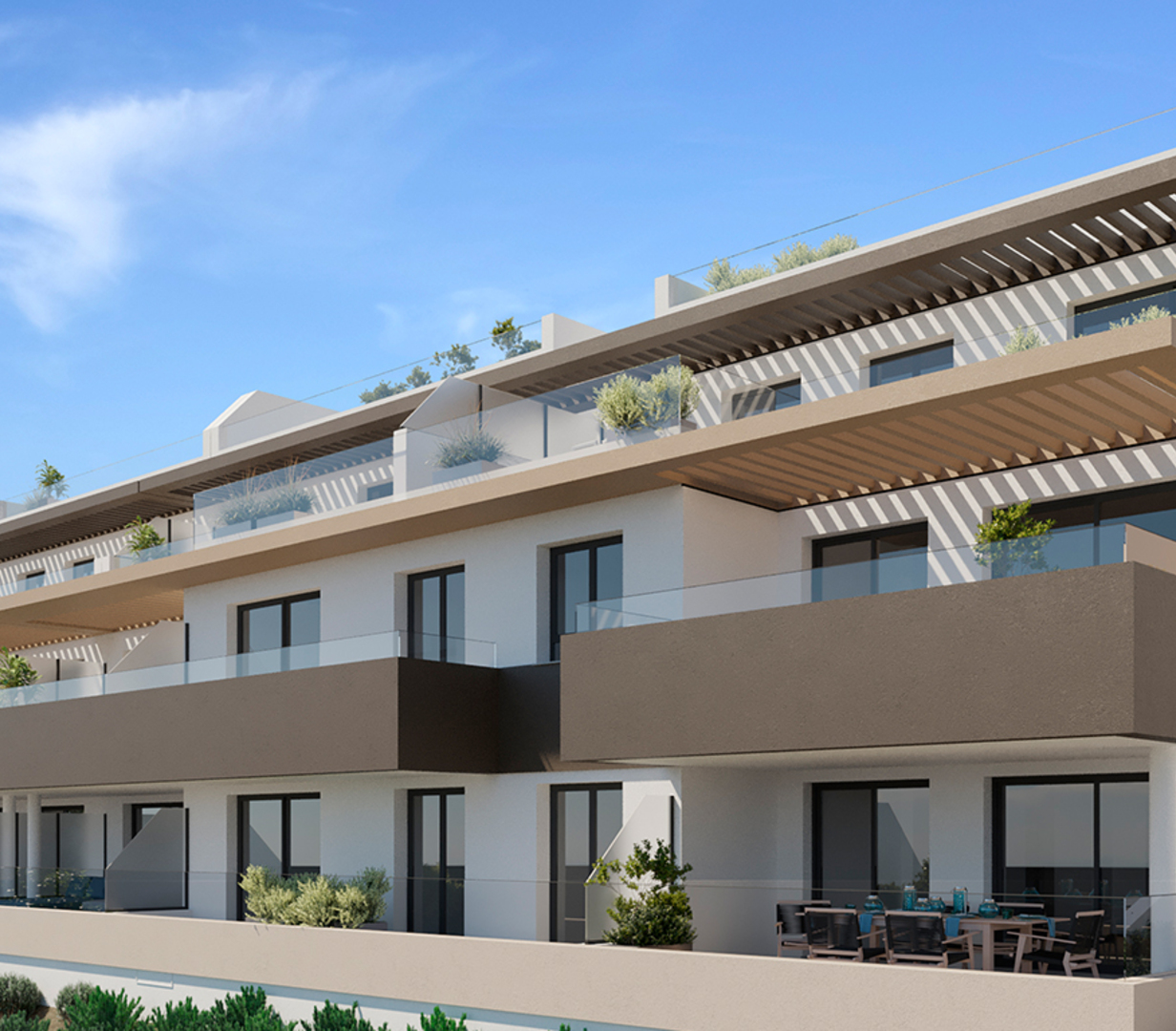 Apartment complex by the beach in Estepona
