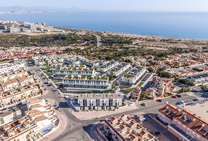 Apartments by the beach and sand dunes of Carabassi on the Costa Blanca