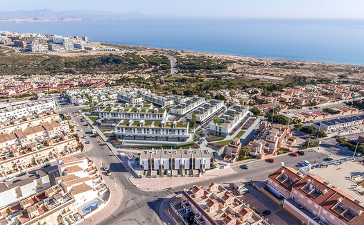 Apartments by the beach and sand dunes of Carabassi on the Costa Blanca