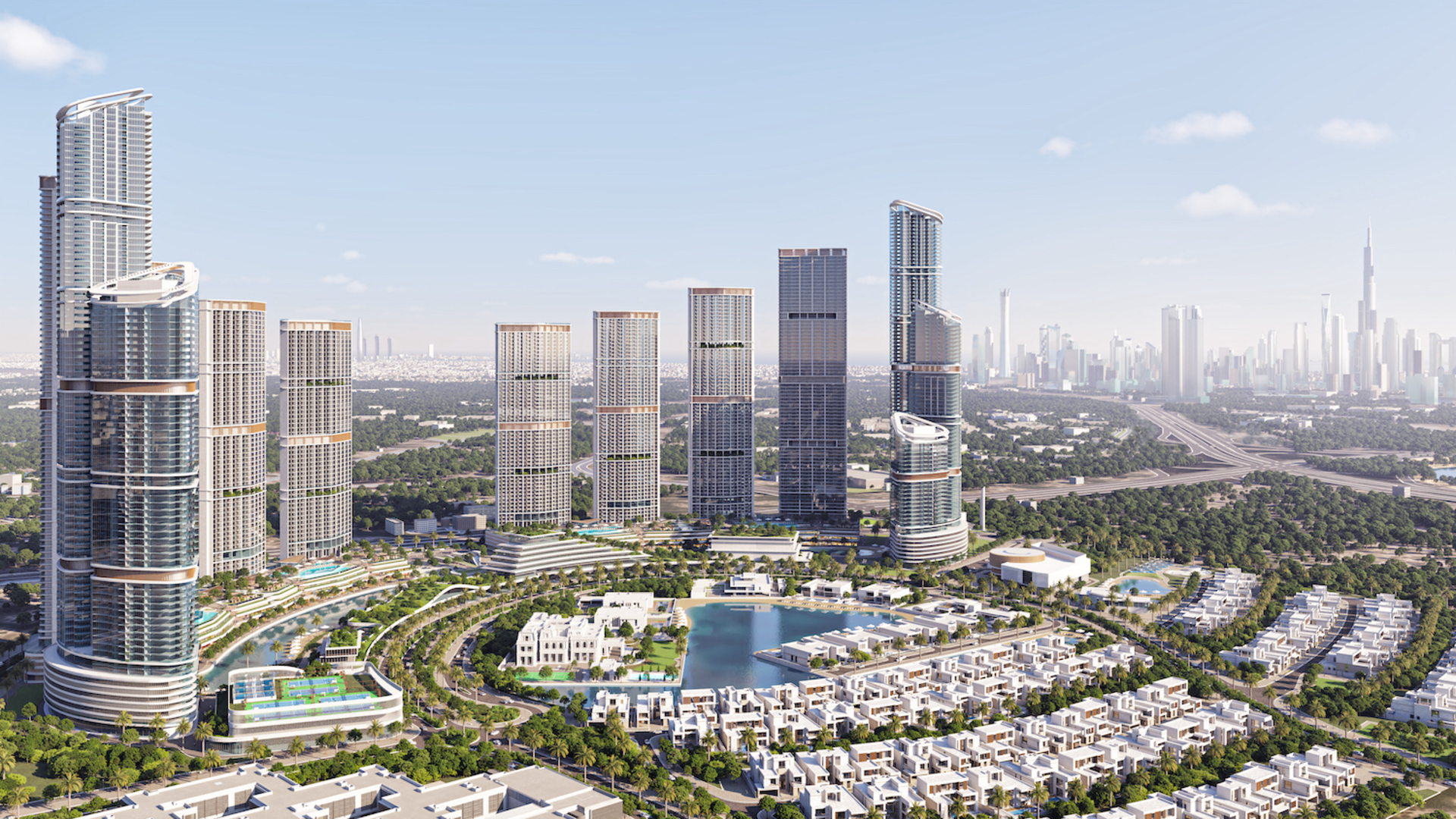 Уникальный жилой комплекс-небоскрёб из роскошных апартаментов и вилл на окраине центра Дубая