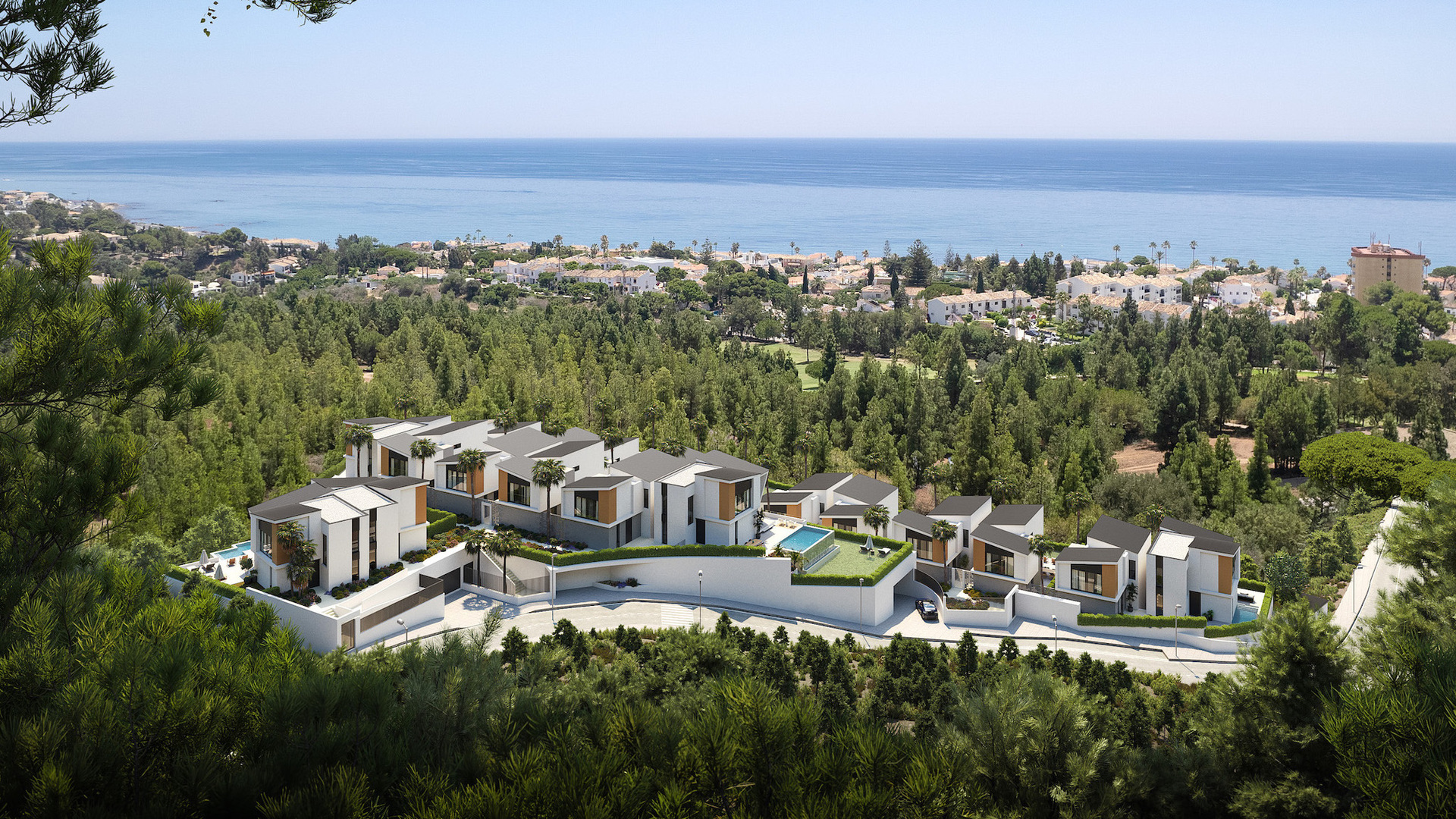 Designové vily u golfu s privátními bazény a výhledem na moře