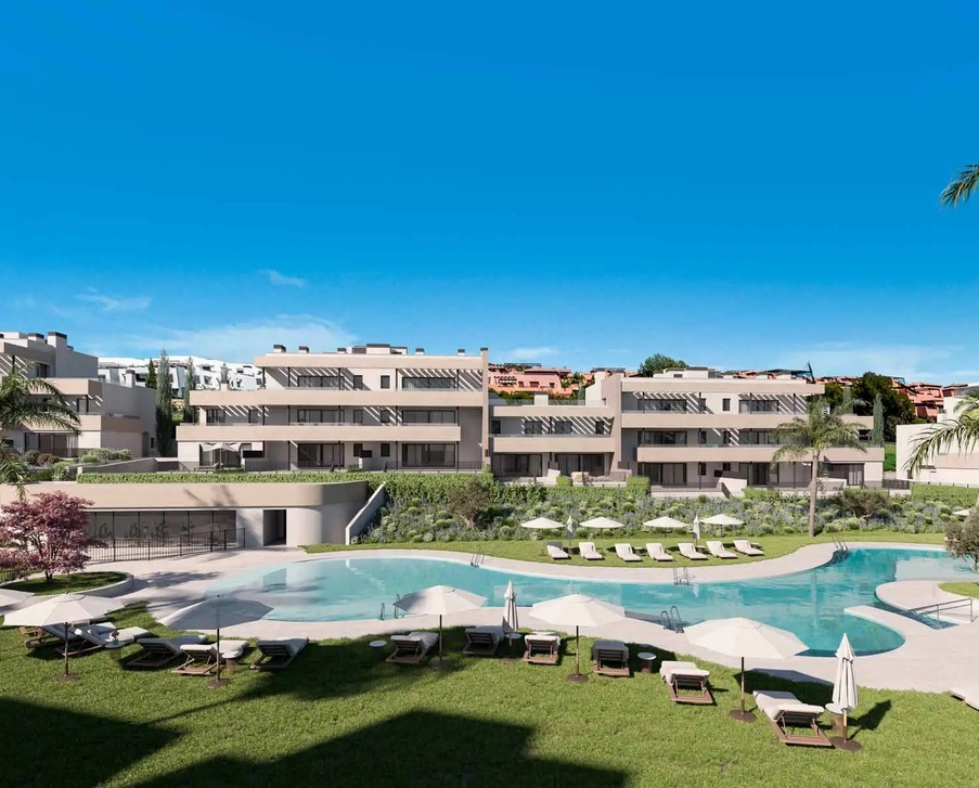 Modern apartments right next to the golf course at Casares Costa