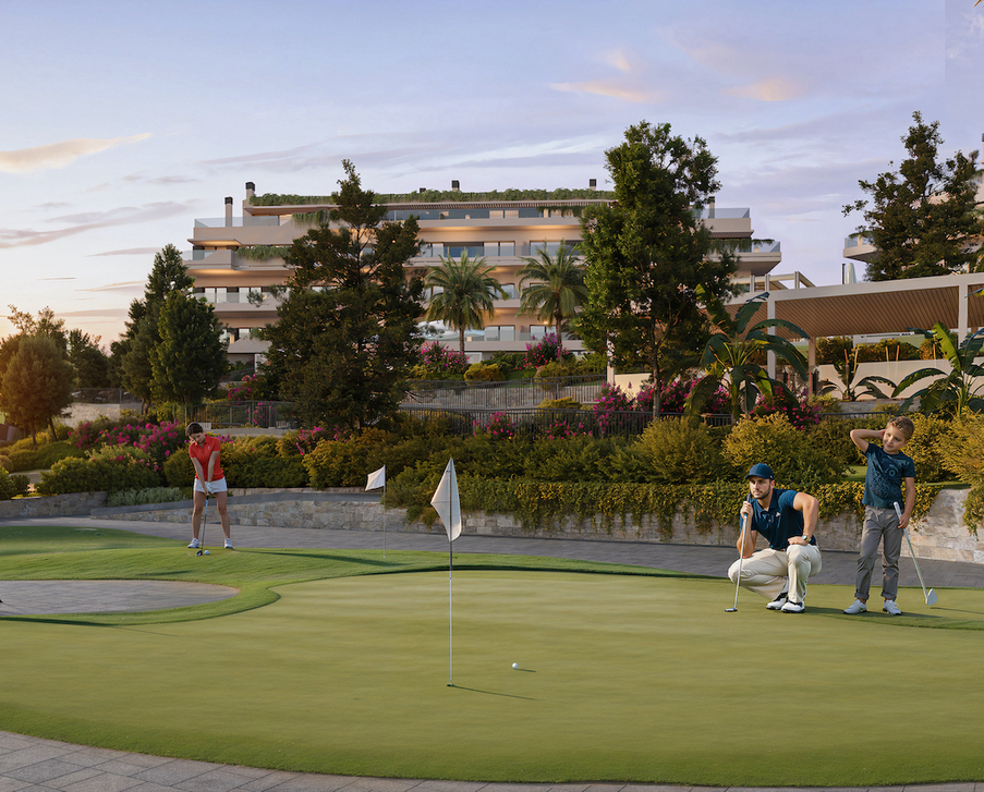 Unique apartments and penthouses with sea views at El Chaparral golf course