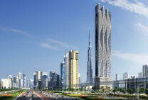 Ikonický rezidenční mrakodrap v centru Dubaje v byznysovém centru Business Bay