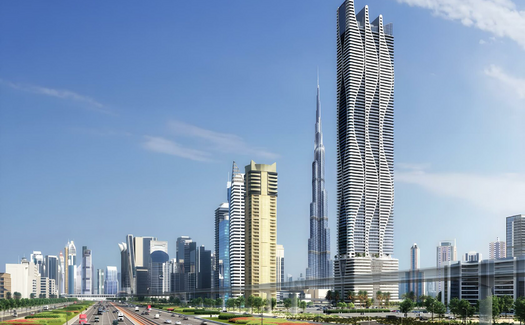 Ikonický rezidenční mrakodrap v centru Dubaje v byznysovém centru Business Bay