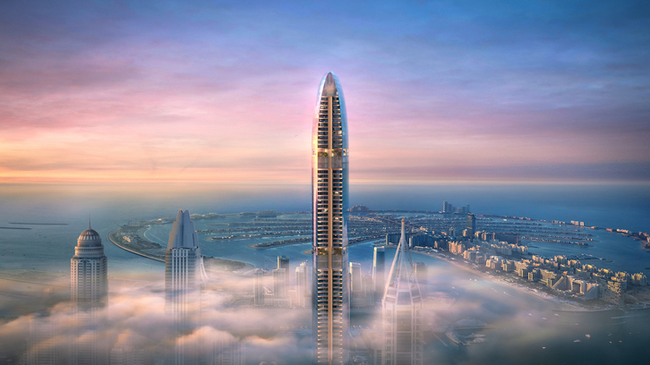 Nejvyšší rezidenční budova světa vznikající v prestižní lokalitě Dubai Marina