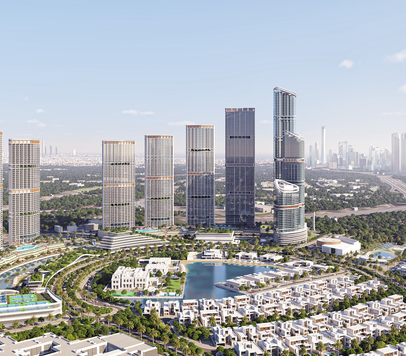Unikátní mrakodrapový rezidenční komplex luxusních bytů a vil na okraji centra Dubaje